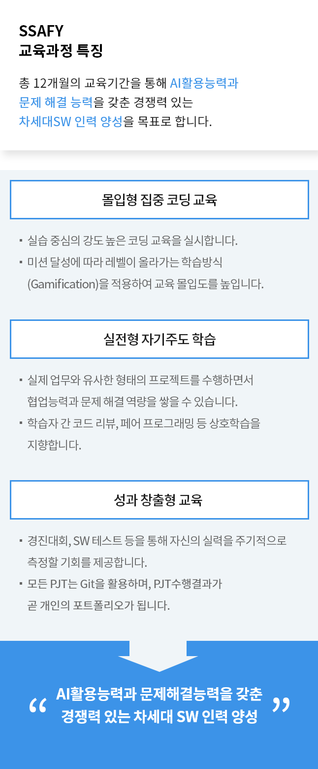 SSAFY 교육과정 특징