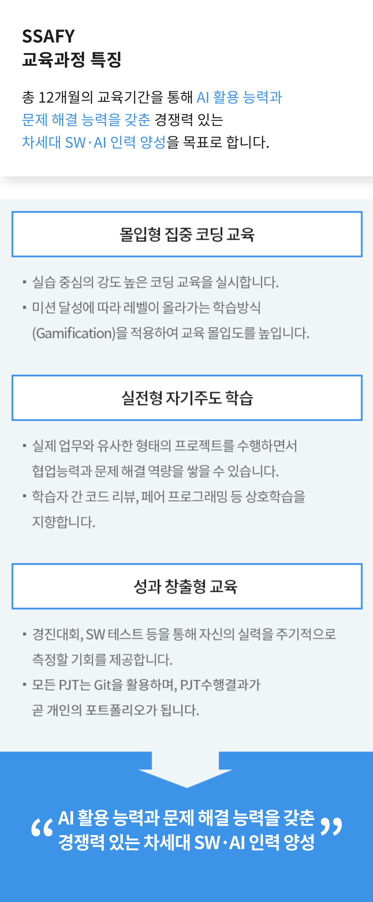 SSAFY 교육과정 특징